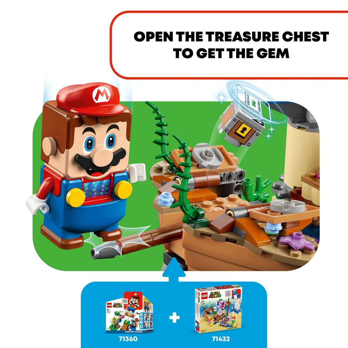 Buildable Super Mario Starter Course Set with Mario Figure and Bowser Jr. E116556
