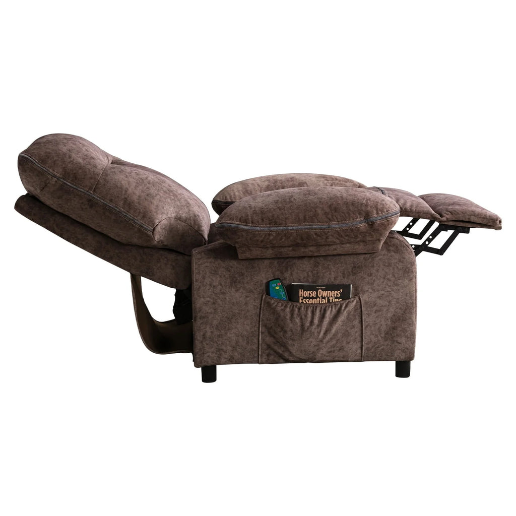 Light Brown Heated Massage Recliner Sofa D178689