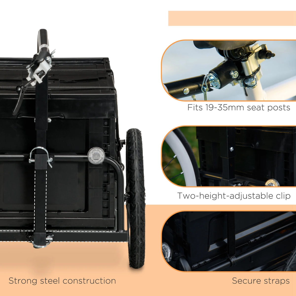 Bike Trailer Wagon with Storage Box K505895