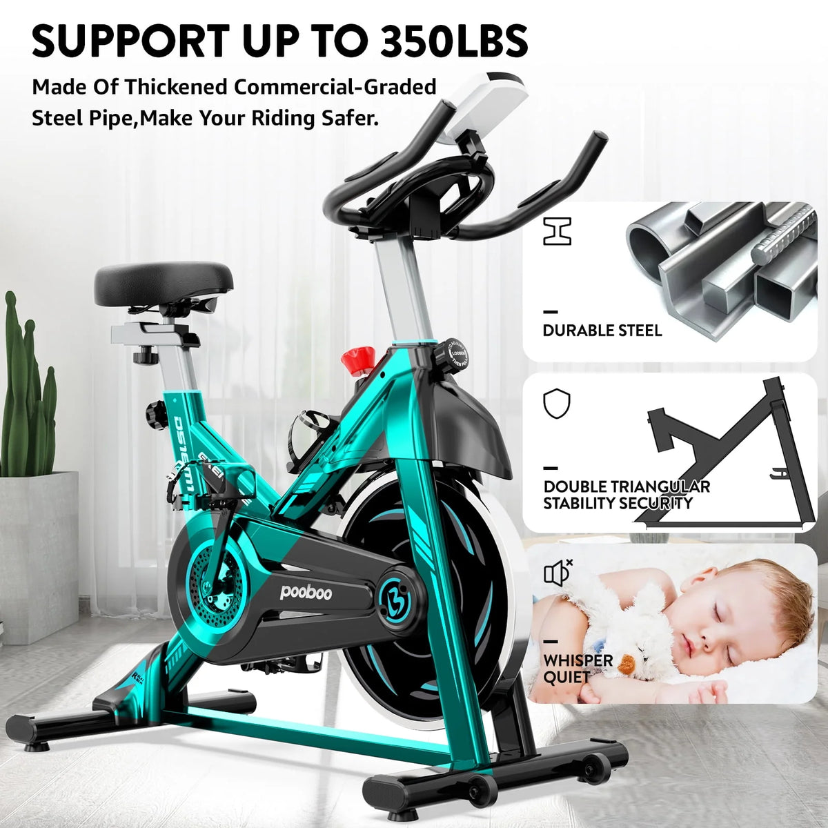 Indoor Cycling Bike Magnetic Stationary Exercise Bike J5738