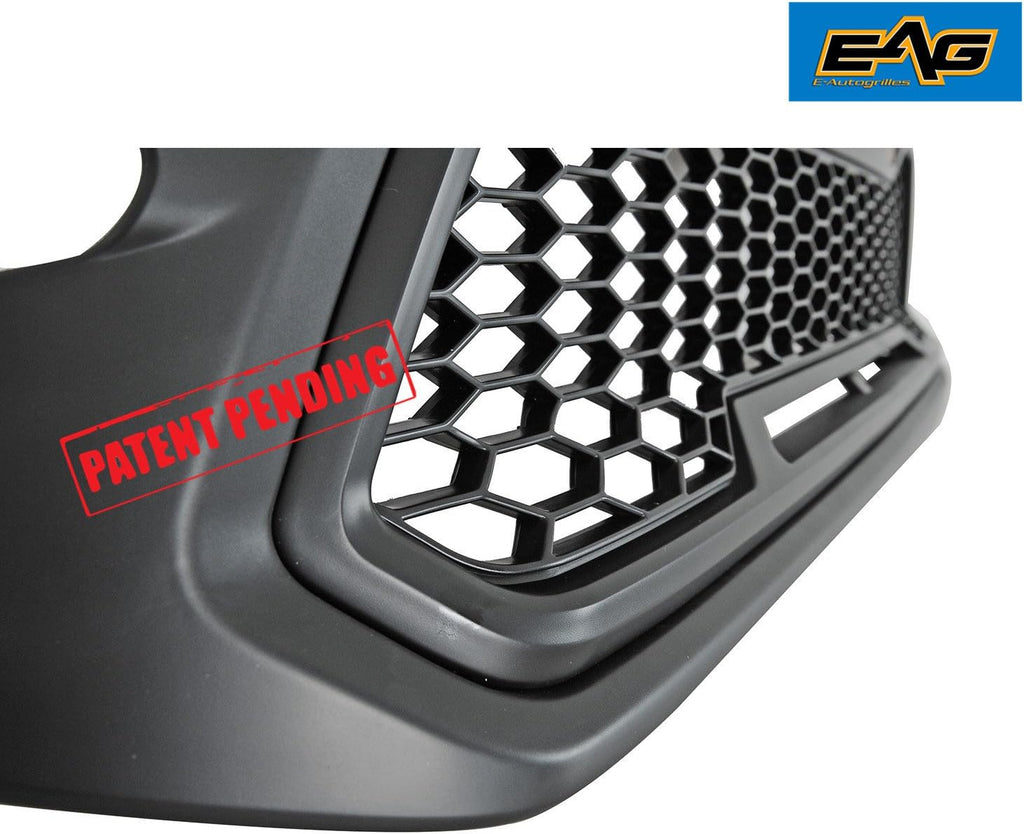Matte Black ABS Grille Front Grill with Amber LED Lights Y7146