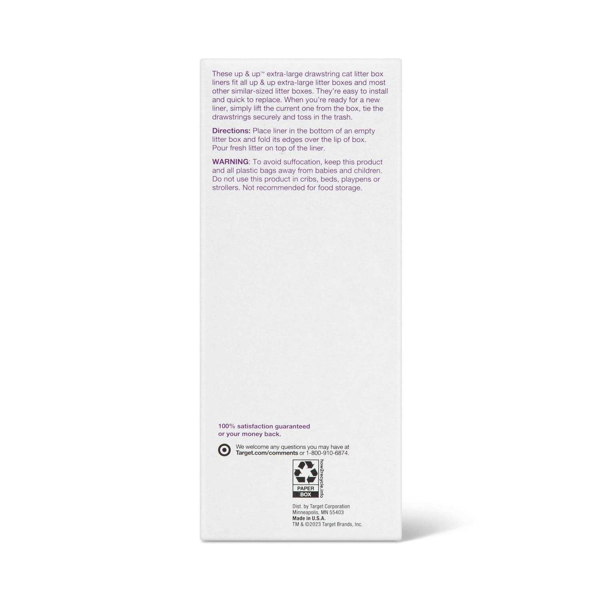 Cat Litter Liners W9726