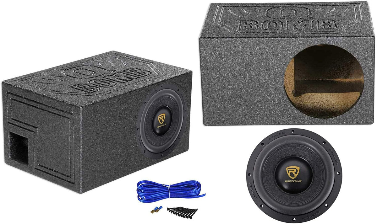 10 3200 Watt Car Audio Subwoofer with Vented Sub Box Enclosure A6980