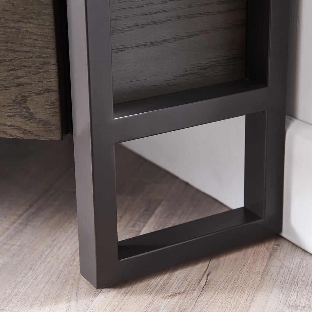 Mixed Metal and Wood Corner TV Stand L860