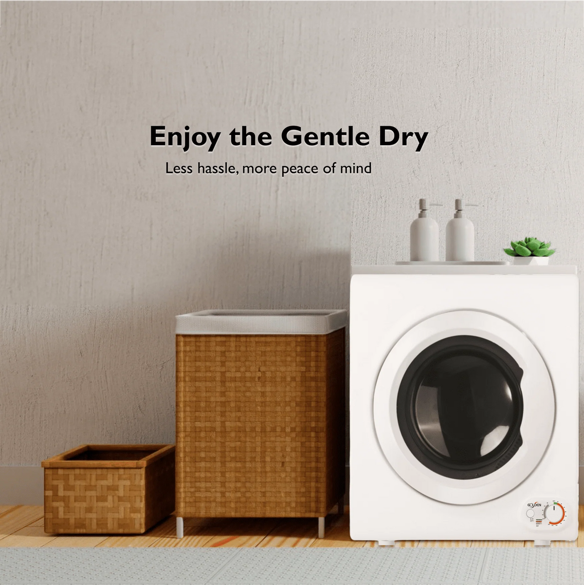 White 2.65 Cu ft. Portable Electric Stainless Steel Clothes Dryer V460953