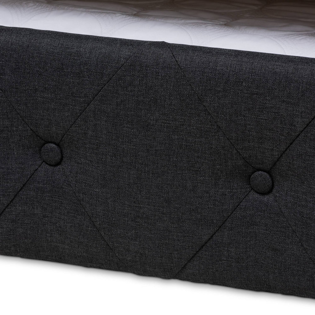 Queen Dark Grey Daybed with Trundle M709