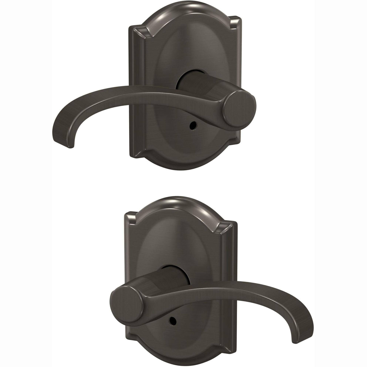 Black Non-Turning Lever with Camelot Trim J25000