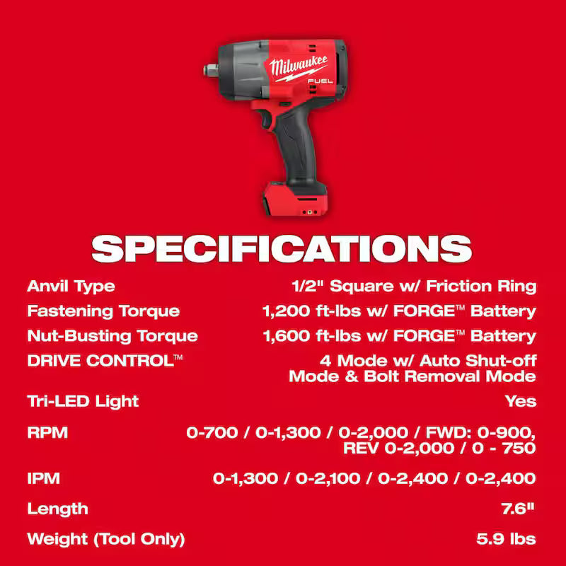 18V Lithium-Ion Brushless Cordless 1/2 in. Impact Wrench H642539