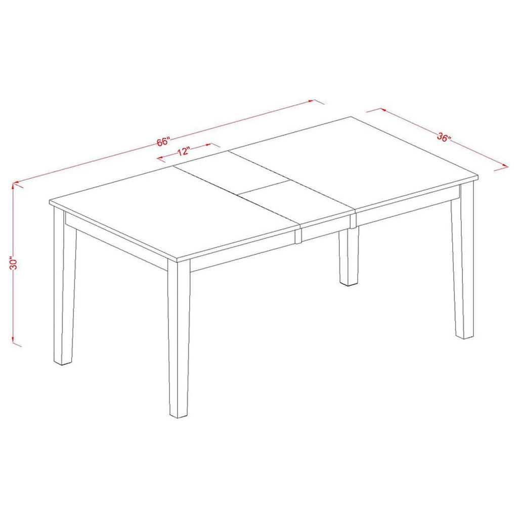 7 Piece Wood Dining Table Set V661101