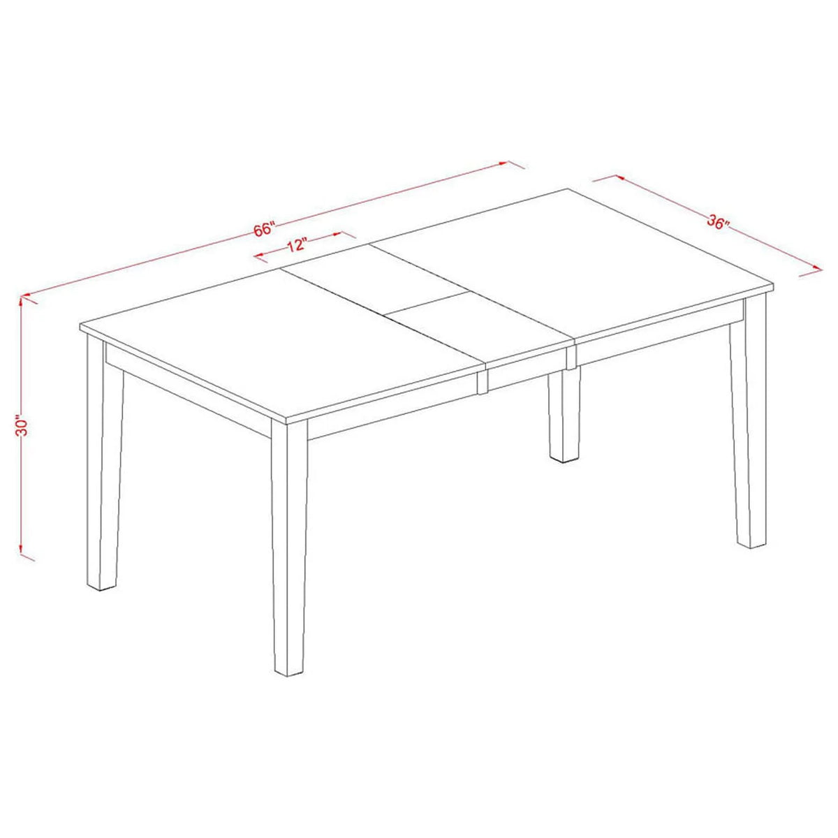 7 Piece Wood Dining Table Set V661101