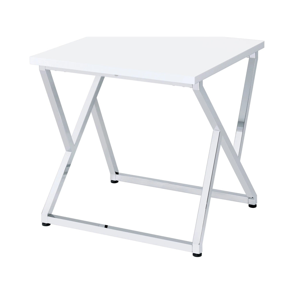 White 24-inch Side Table F87903