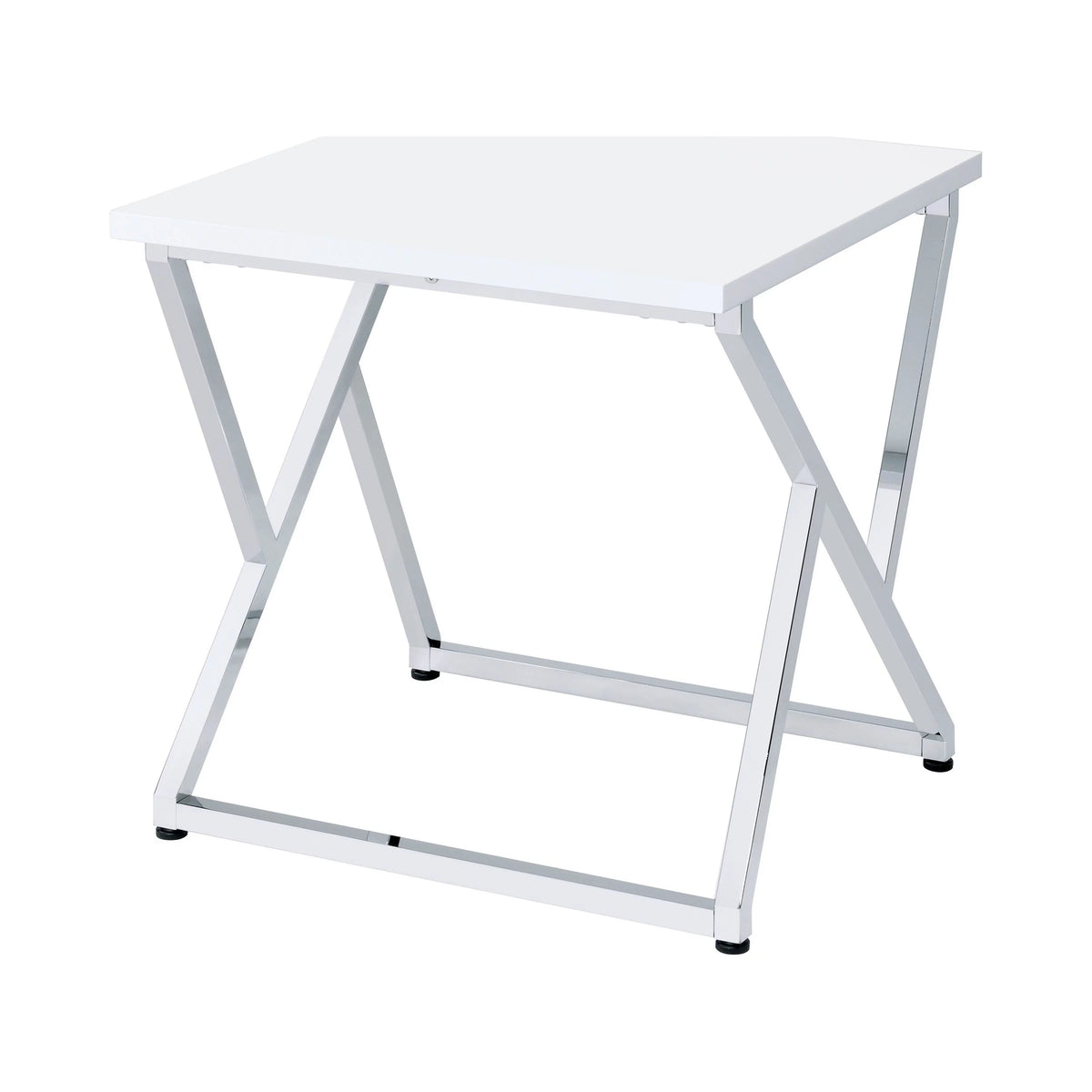 White 24-inch Side Table F87903
