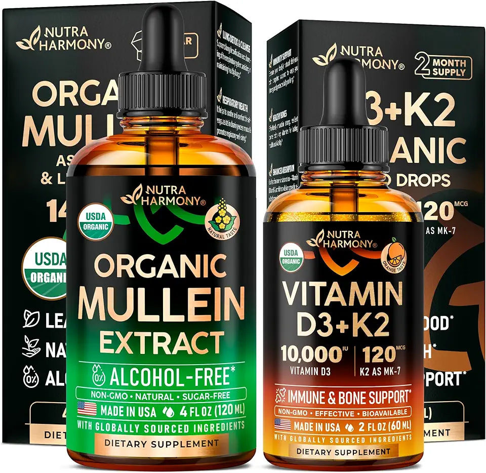 Organic Mullein & Vitamin D3 K2 Drops A541671