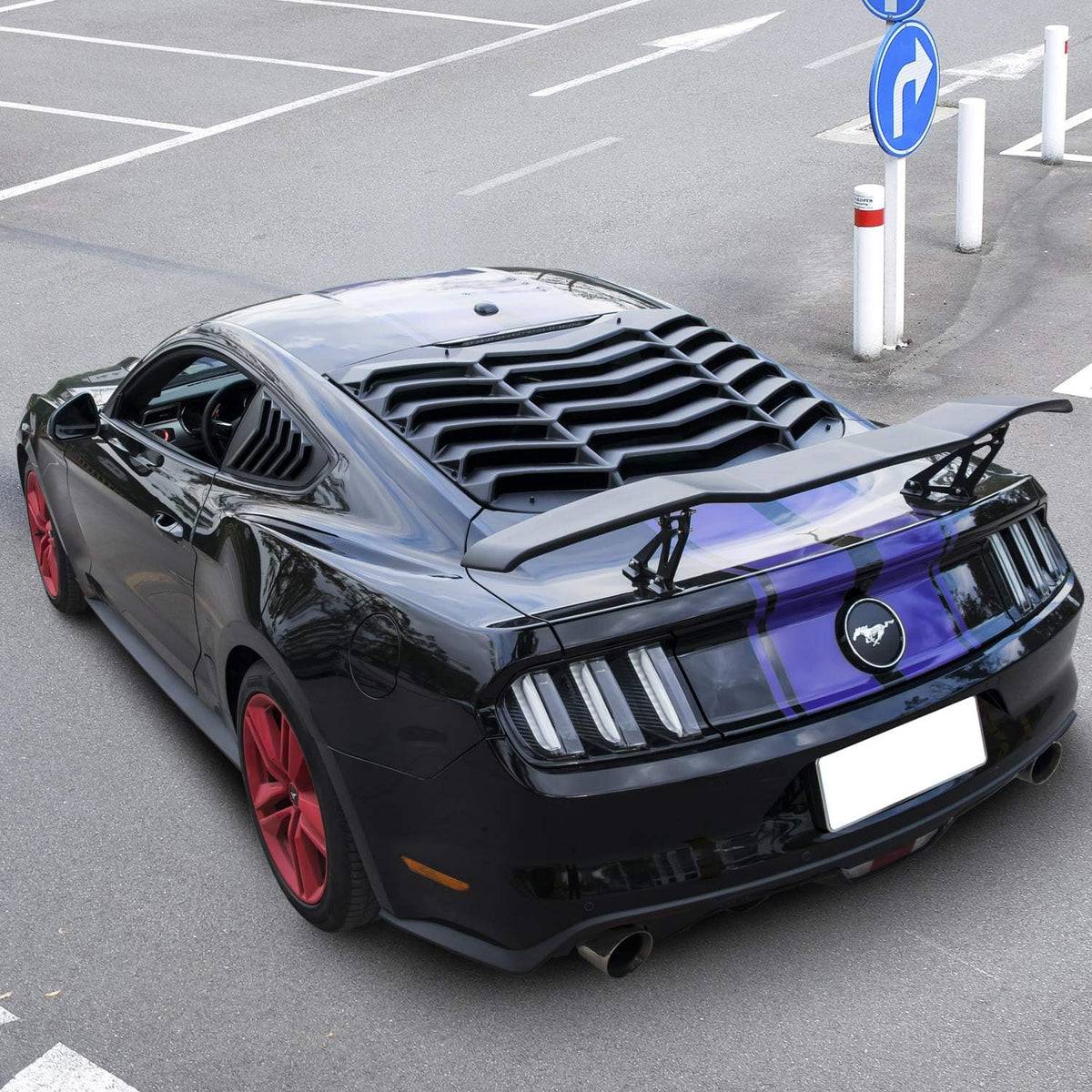 Universal Trunk Wings Spoiler High Kick V Style Rear Spoiler Wing Tail Lid (61.8inches Length) B93728