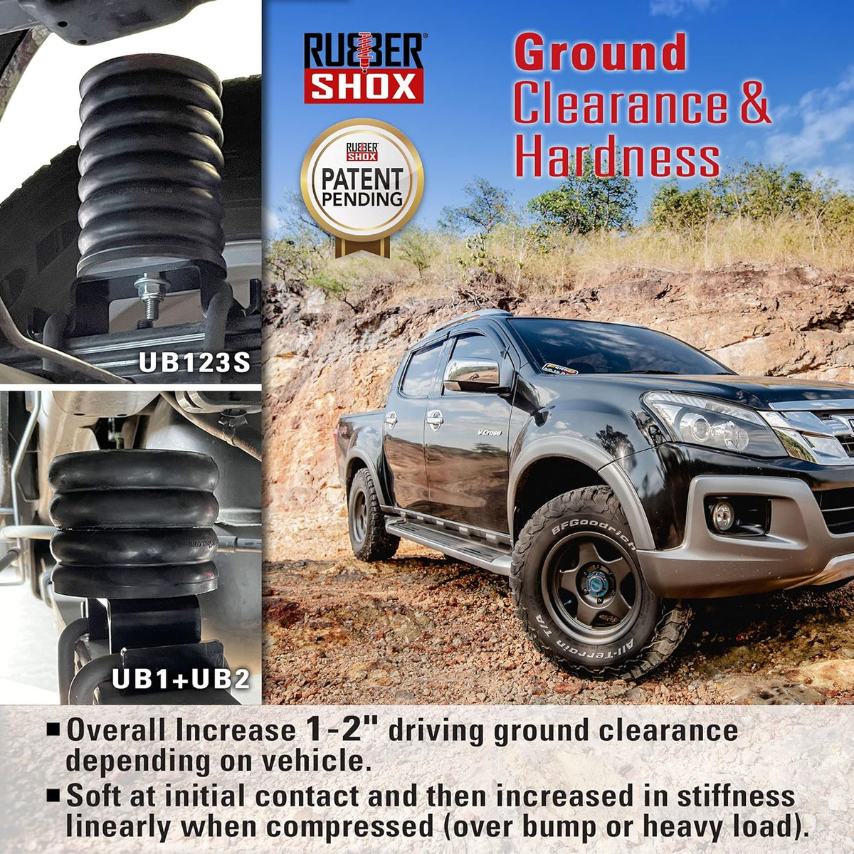 Rubber Bump Stop for Truck and RV Suspension, 3 Sizes, 2 pcs Q75016