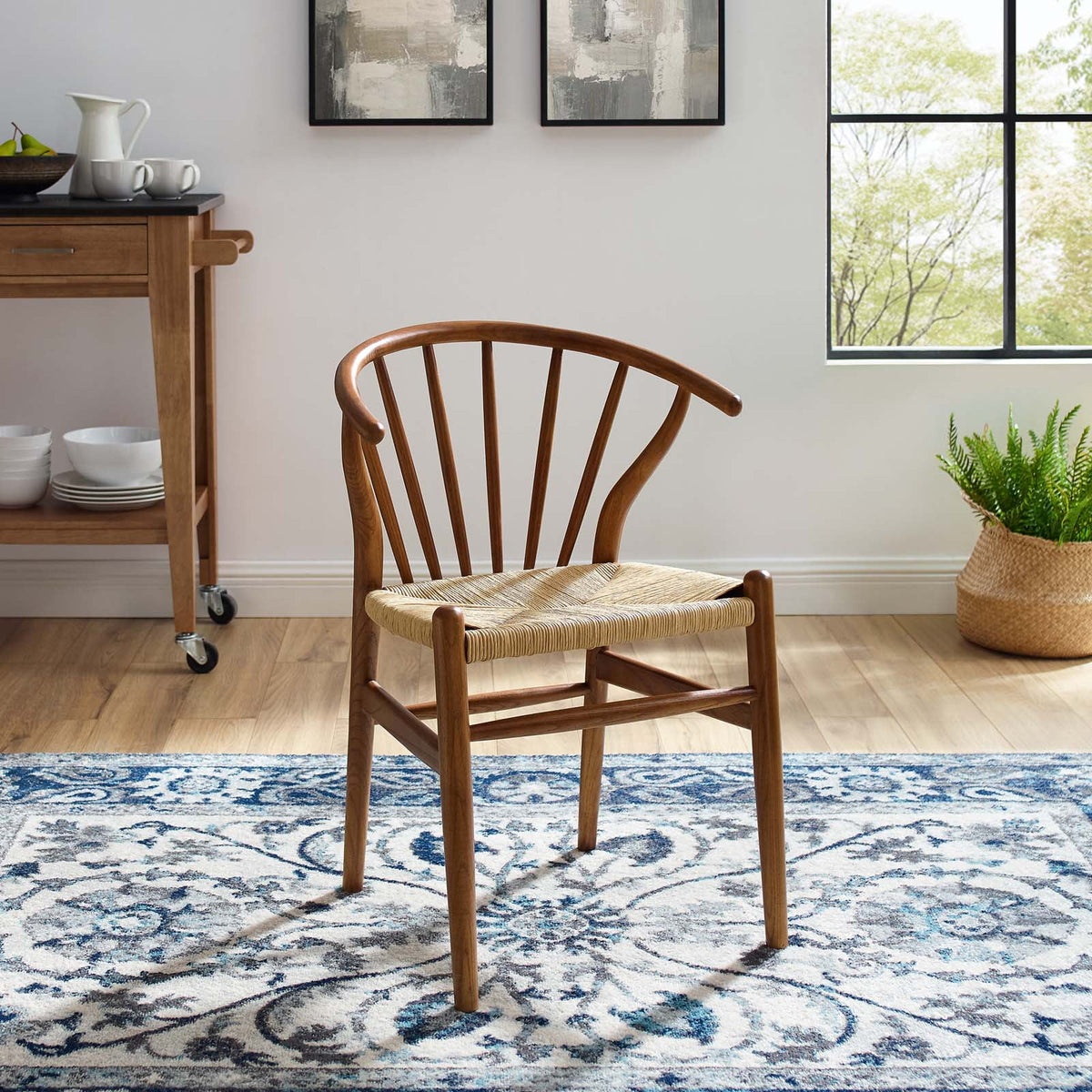 Walnut Wood Dining Side Chair H244195