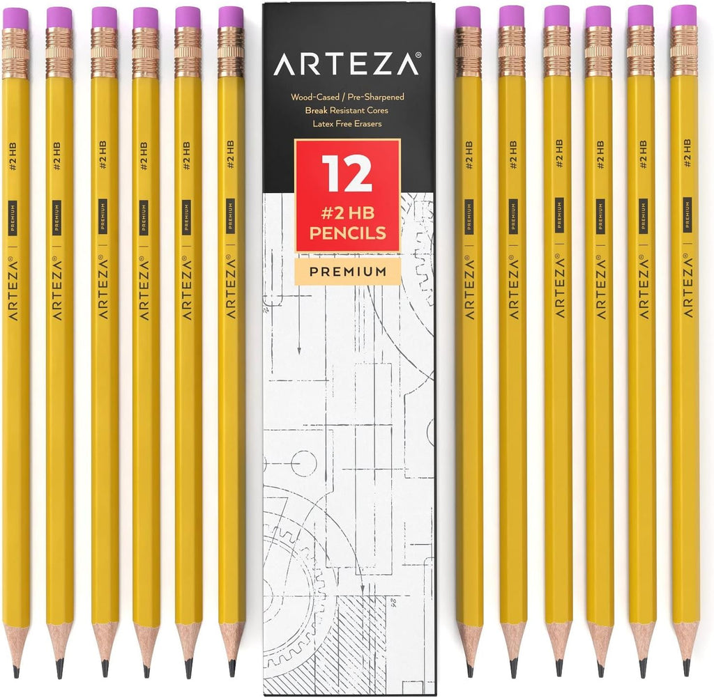 HB #2 School Pencils, Pack of 96, Black, Electric Pencil Sharpener, Pack of 2 T467352