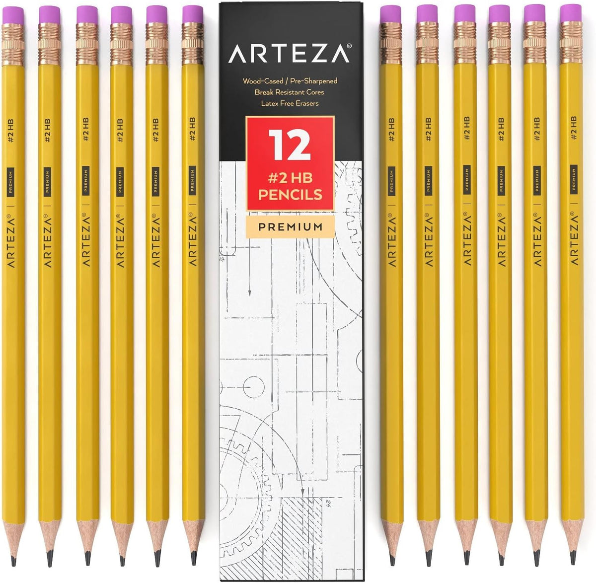 HB #2 School Pencils, Pack of 96, Black, Electric Pencil Sharpener, Pack of 2 T467352