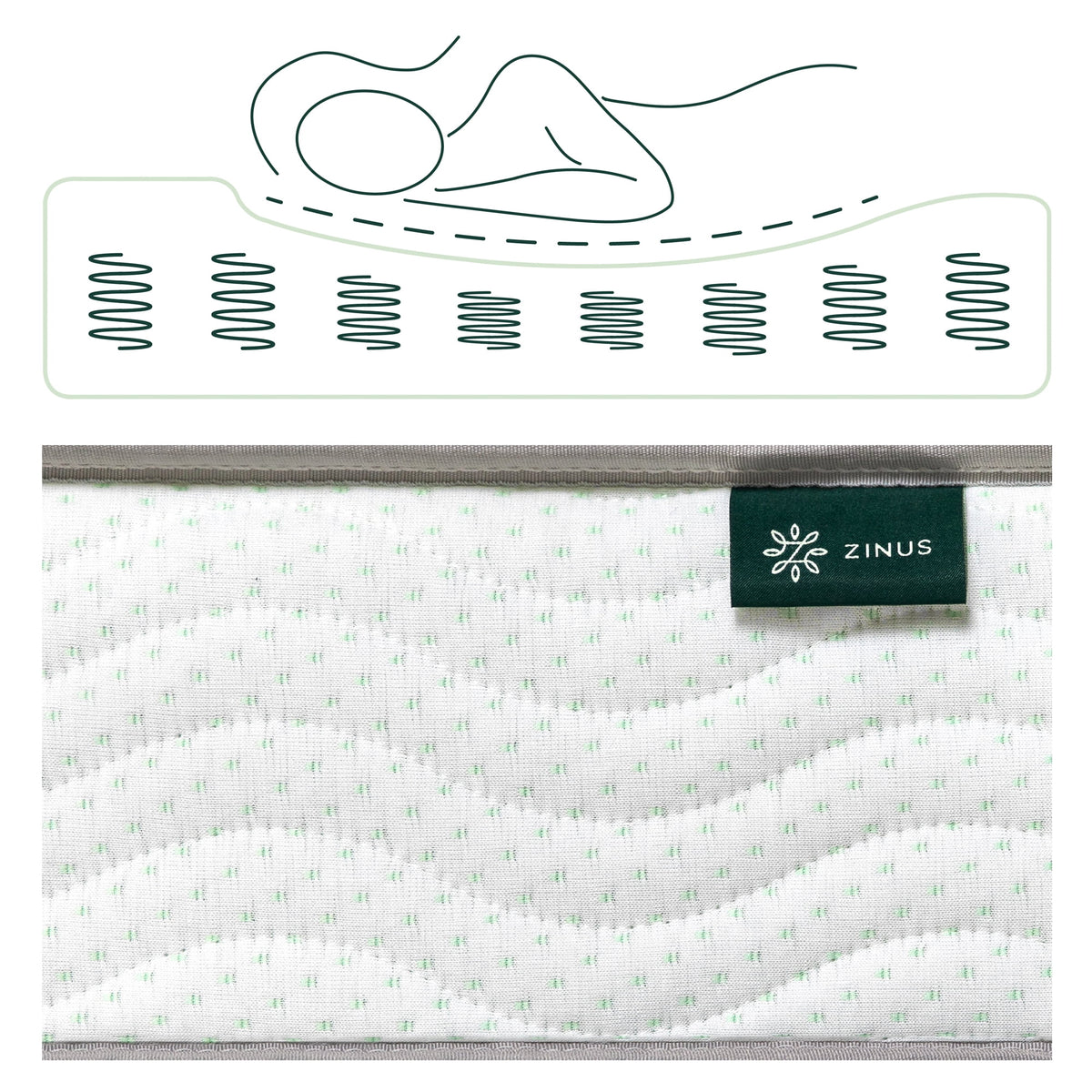 6" Foam and Spring Twin Mattress 2 Piece Set D41110