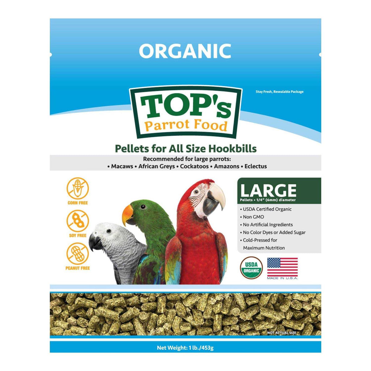 Organic Parrot Food Pellets L804