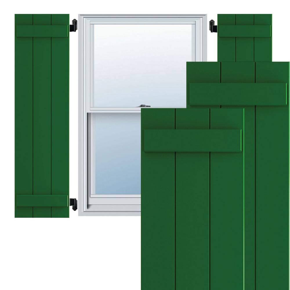 Chrome Composite Board-n-Batten Shutters, Per Pair J4364