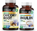 Chicory Root 250 Capsules & Inulin 100 Capsules X13768