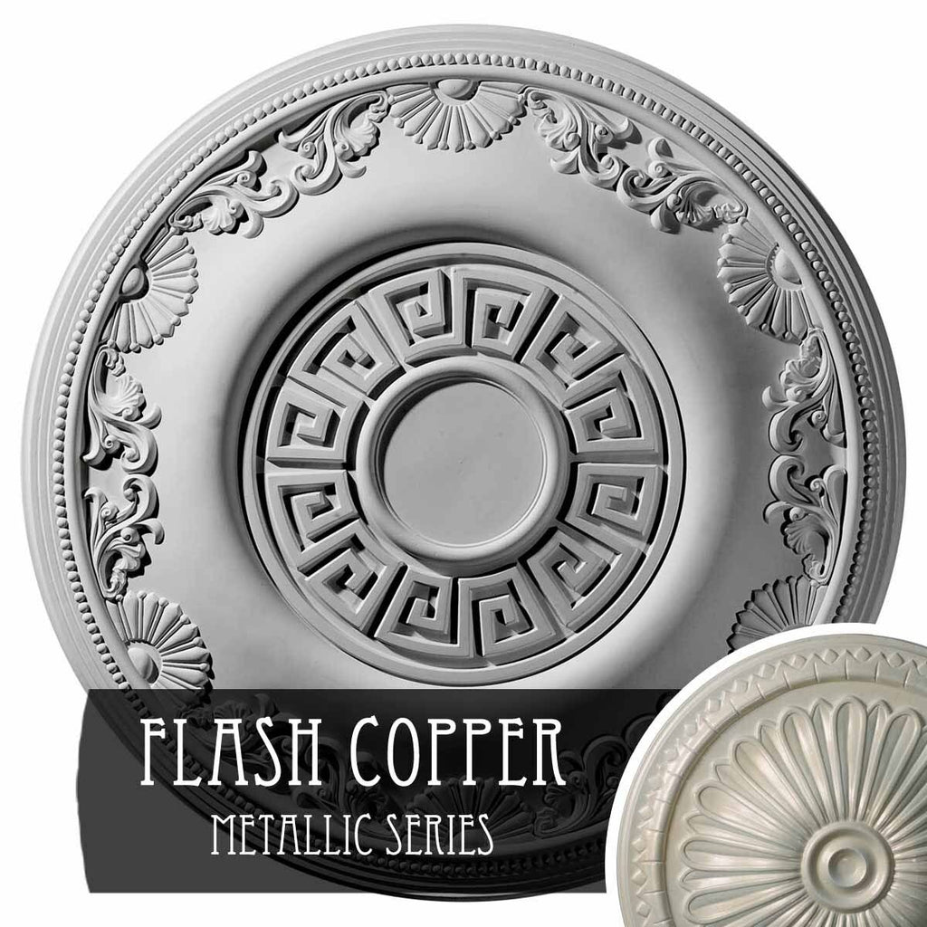 Hand-Painted Flash Copper Ceiling Medallion J6628