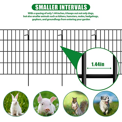30 Pack Black Metal Wire Garden Fence K529