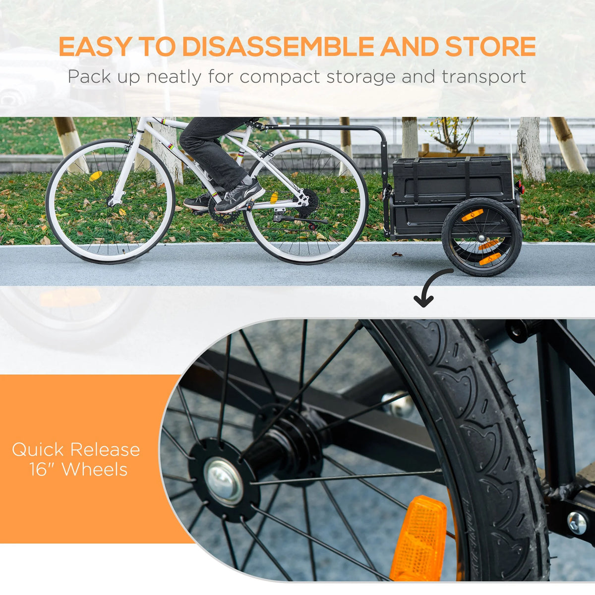 Bike Trailer Wagon with Storage Box K505895
