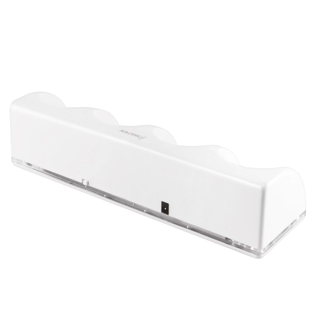 White Wii U Quad Remote Controller Charger Dock Station with 4x Rechargeable Battery Pack F982639