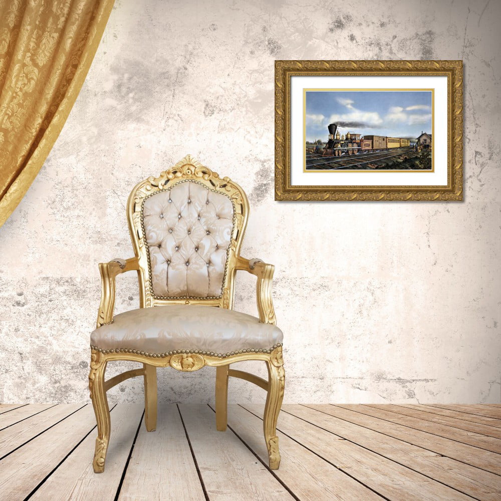 Gold Ornate Wood Framed Art Print Z594