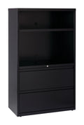 36 inch Wide 2 Drawer Metal File Cabinet, Black P95099