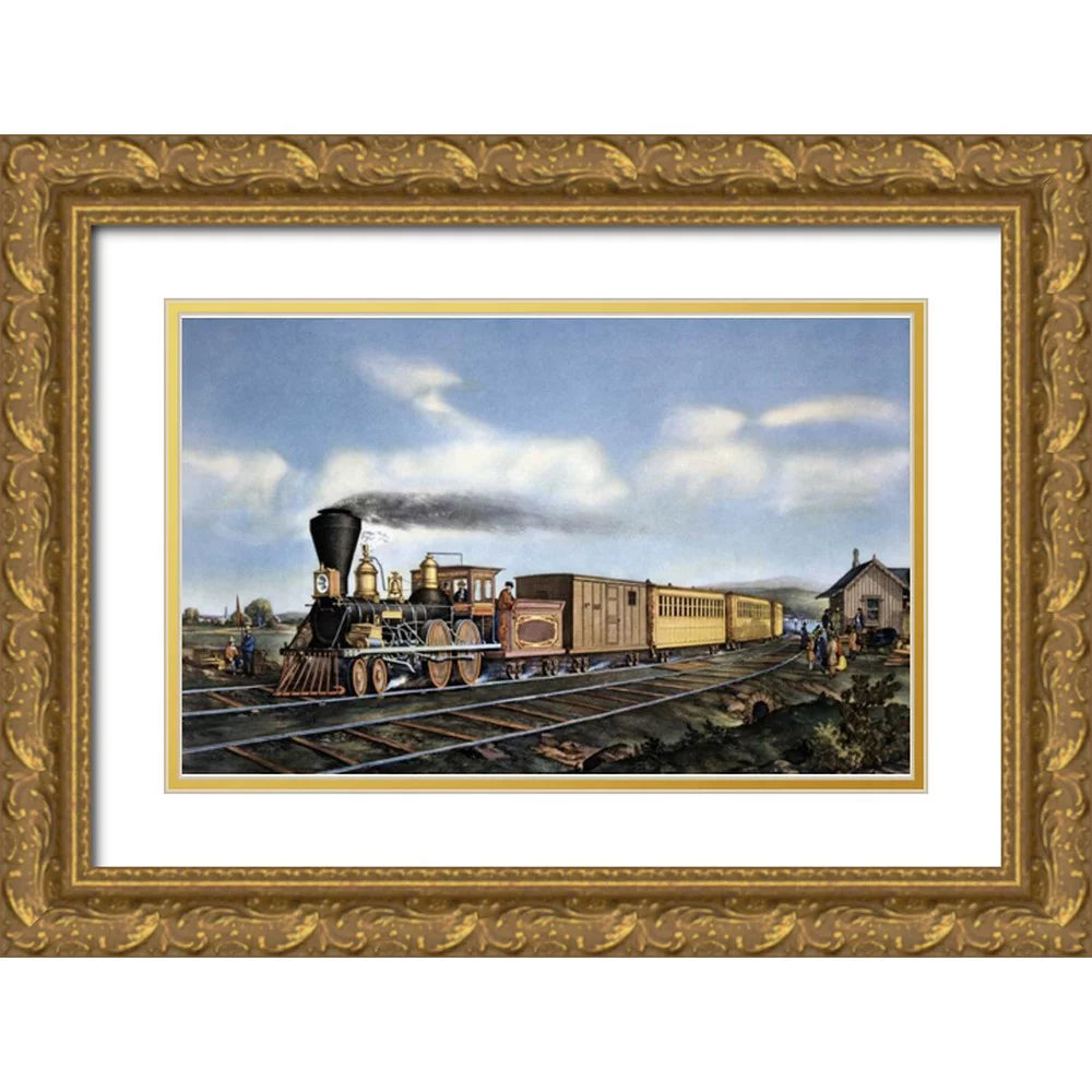 Gold Ornate Wood Framed Art Print Z594