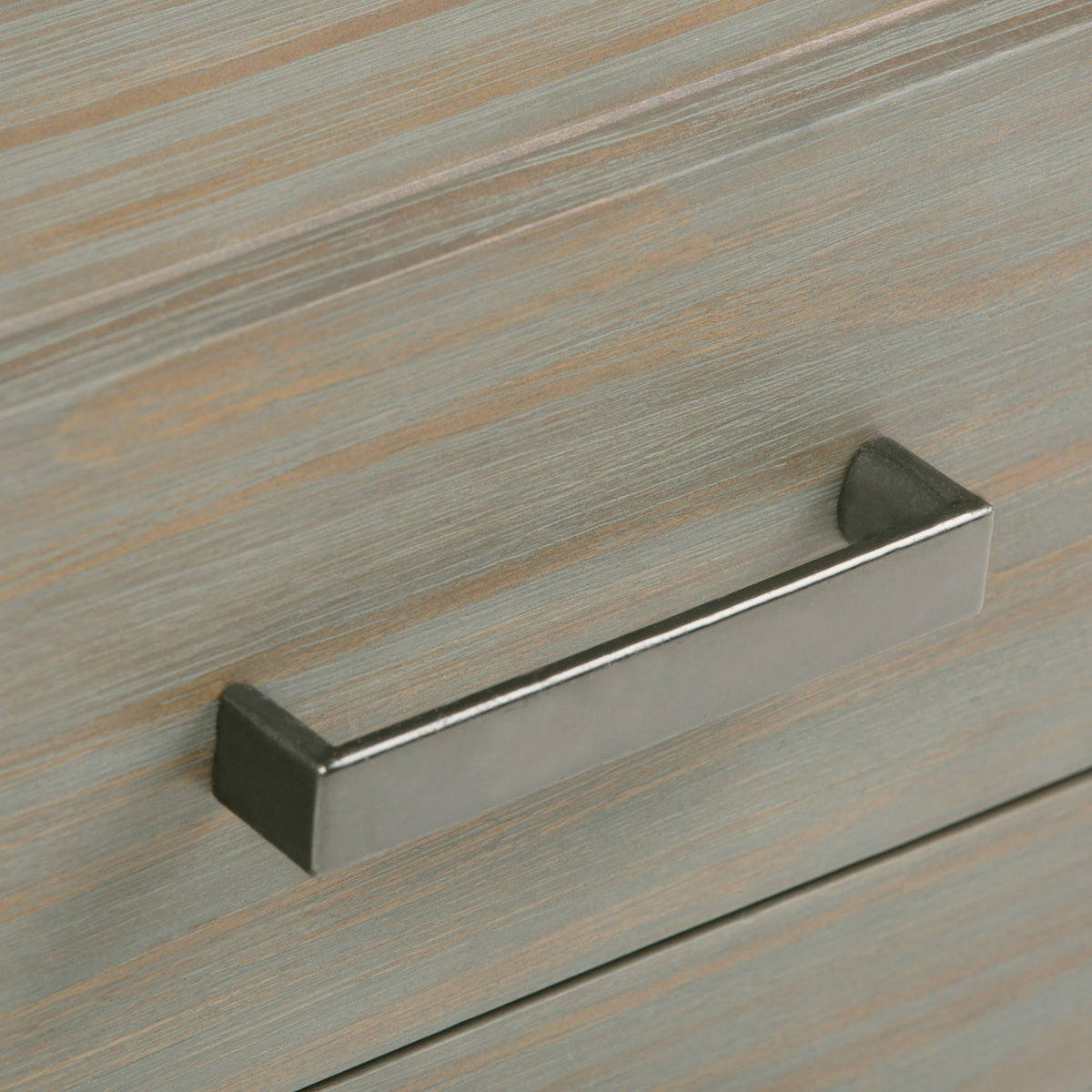 Solid Wood Ladder Shelf with Storage Distressed Gray Z859474