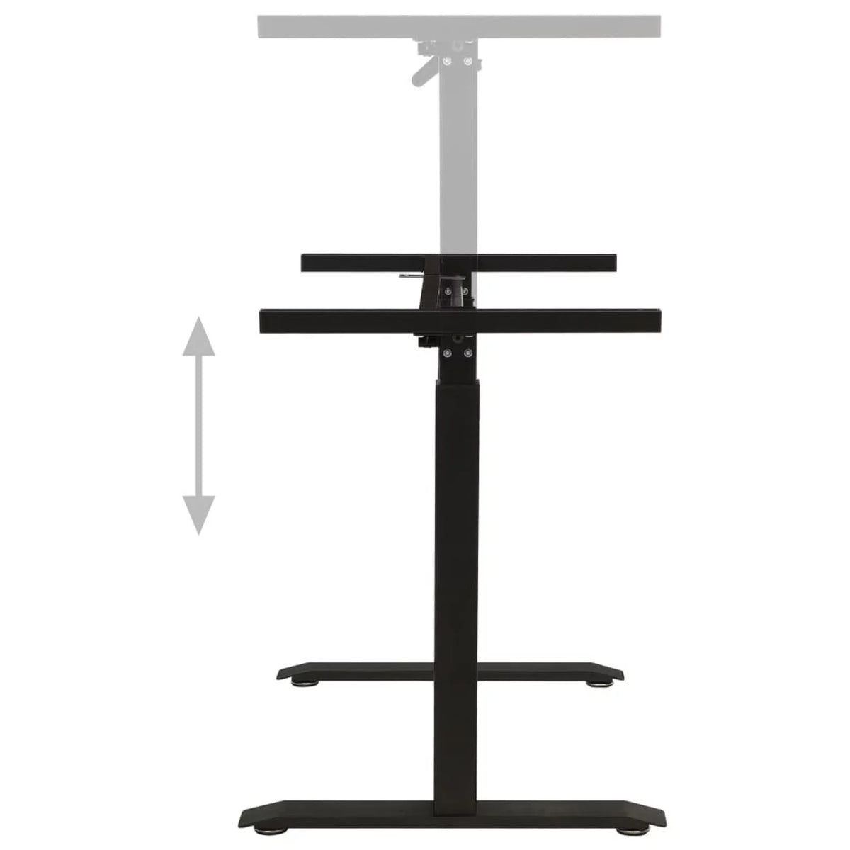 Manual Height Adjustable Standing Desk Frame Black N8838
