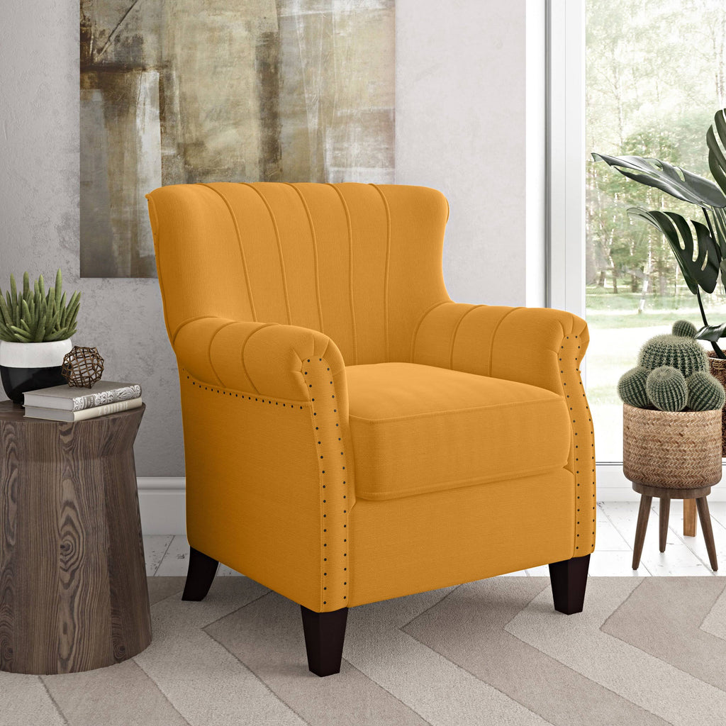 Soft Red Linen Armchair S560833