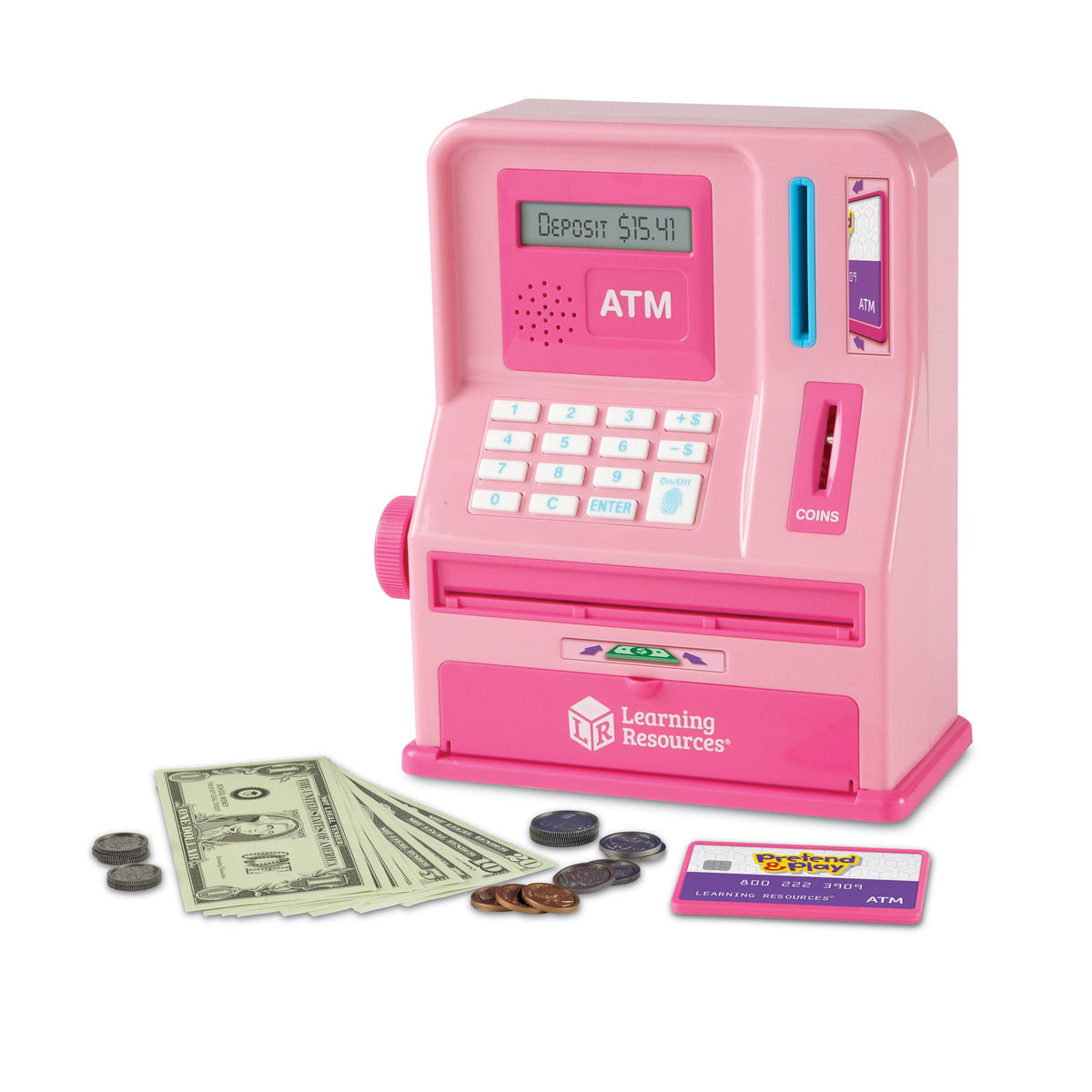 Pink Pretend and Play ATM Bank F3552