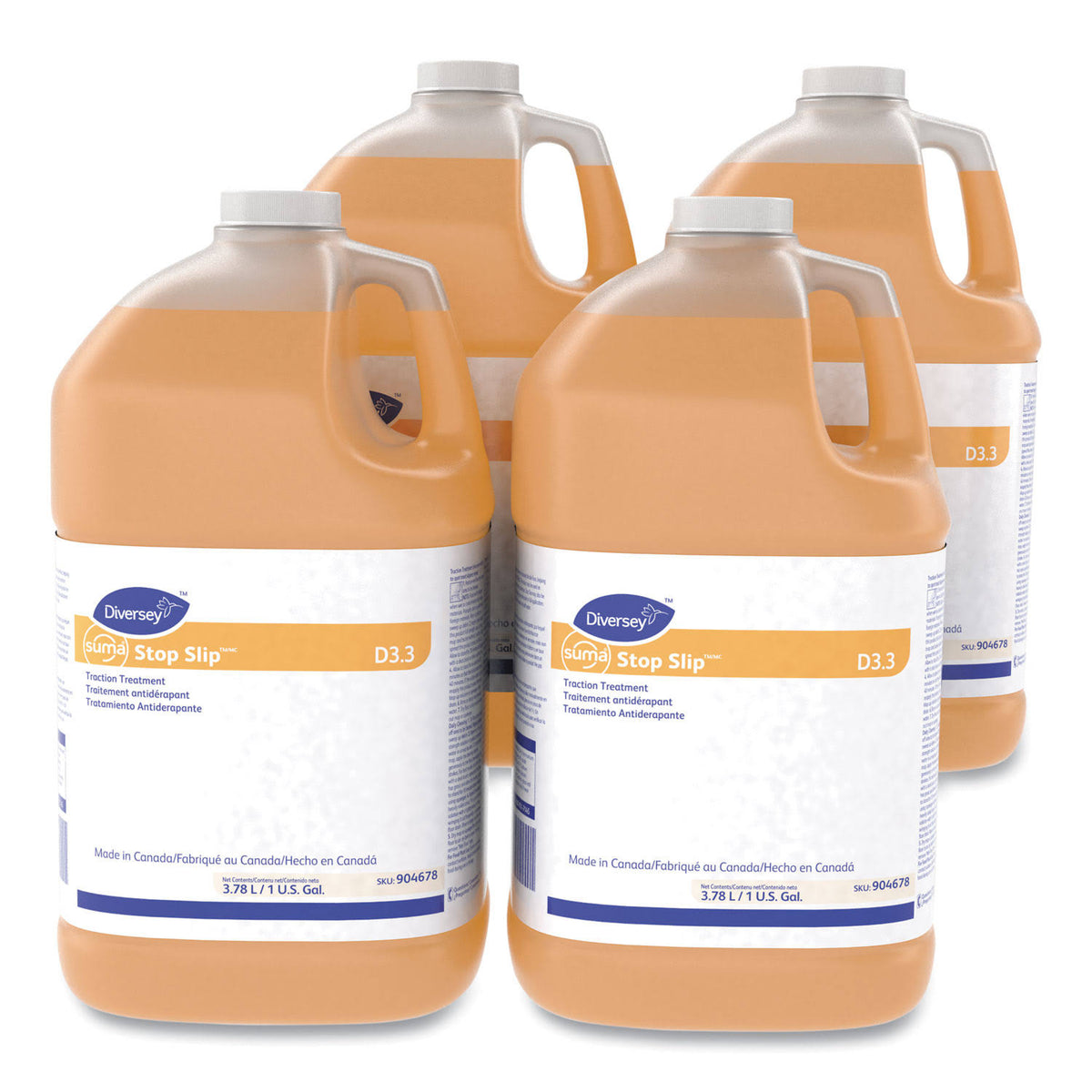 Suma Stop Slip Traction Treatment, Unscented, 1 Gal Bottle, 4/Carton I592760