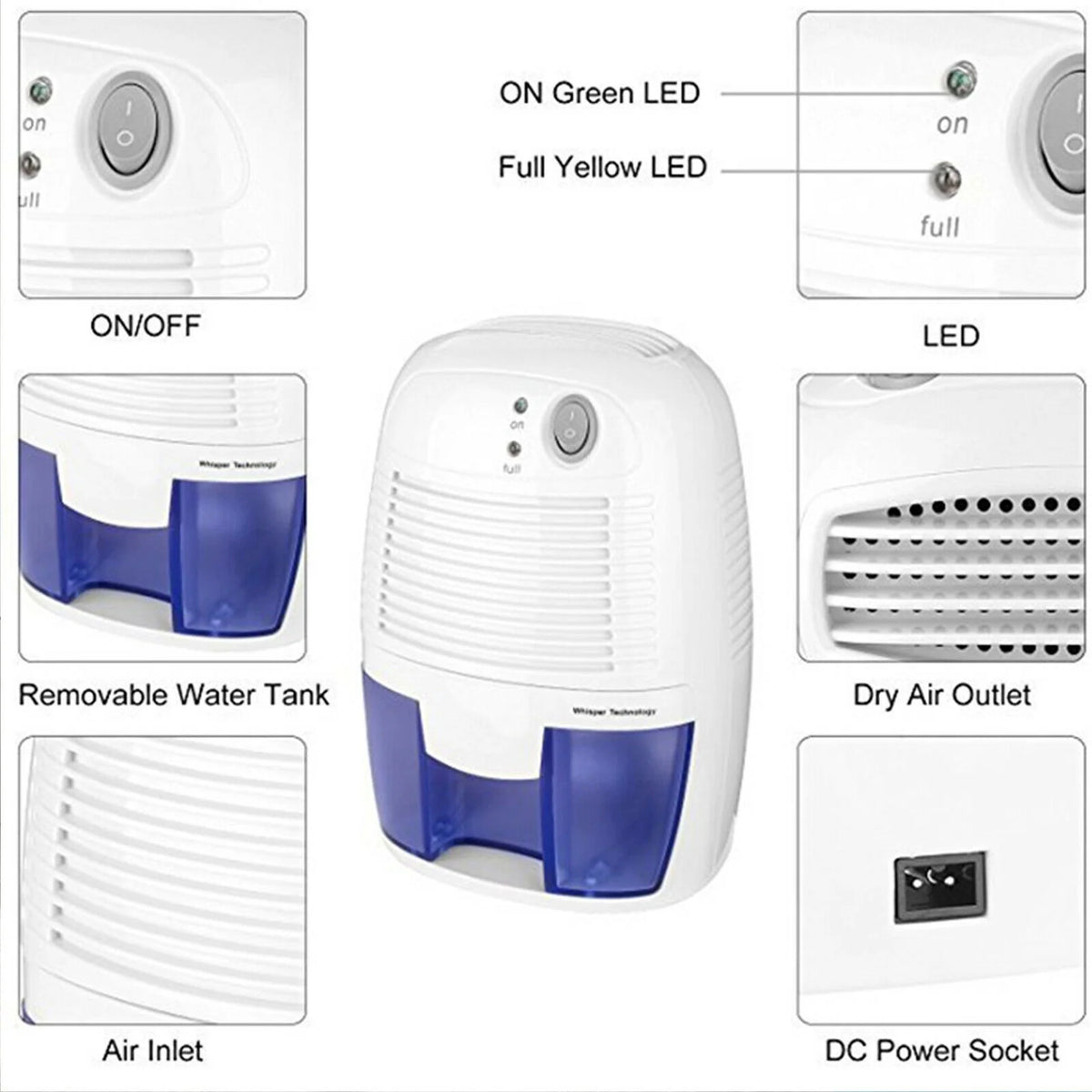 Dehumidifier Air Dryer Moisture Absorber Machine Indoor F331