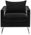 Velvet Club Chair Black V949751
