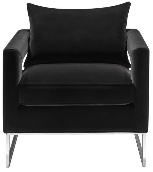 Velvet Club Chair Black V949751
