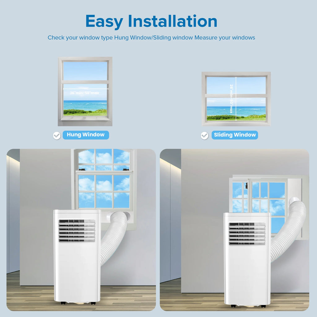 Portable Air Conditioner 5000BTU 8000 BTU ASHRAE Cools 250 Sq.Ft Z9437