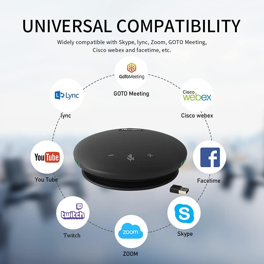 HD1080P PTZ Conference Room Camera with Wireless Bluetooth USB Conference Microphone and Speaker L627365