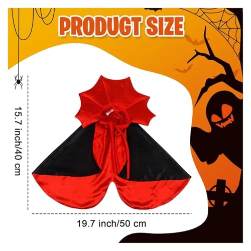 Adjustable Red Black Pet Vampire Cape 5 Pcs D58775