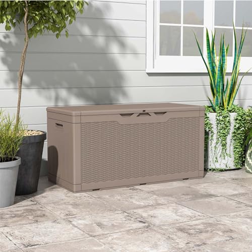 100 Gallon Waterproof Resin Outdoor Storage Box D664866