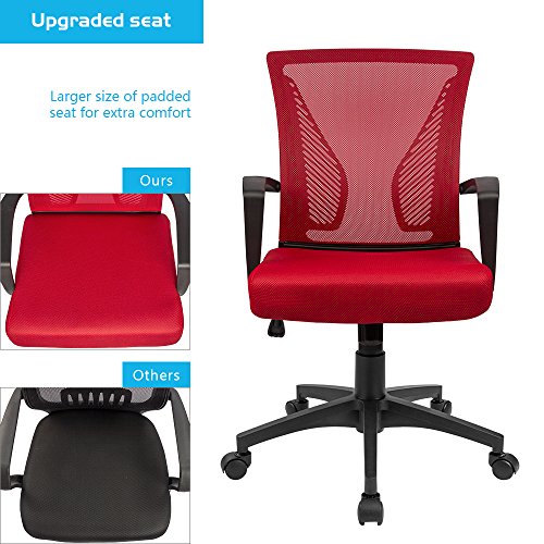 Black Ergonomic Mesh Office Chair with Lumbar Support W90004