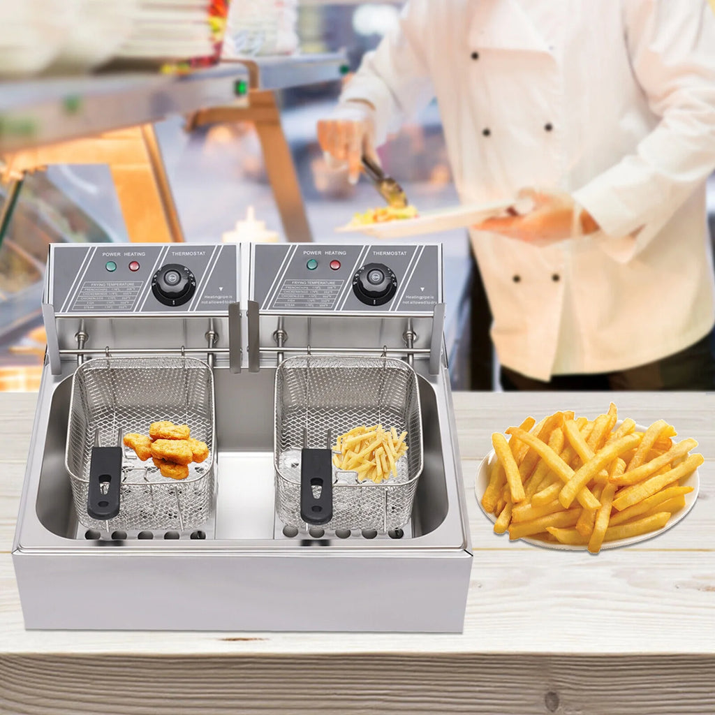 12L 5000W Commercial Electric Countertop Deep Fryer M682