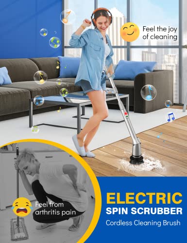 Cordless Electric Scrubber with 5 Brush Heads G341745