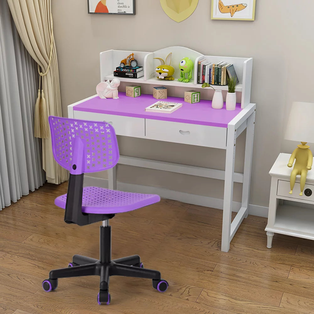 Purple Swivel Task Chair with Lumbar Support B1549