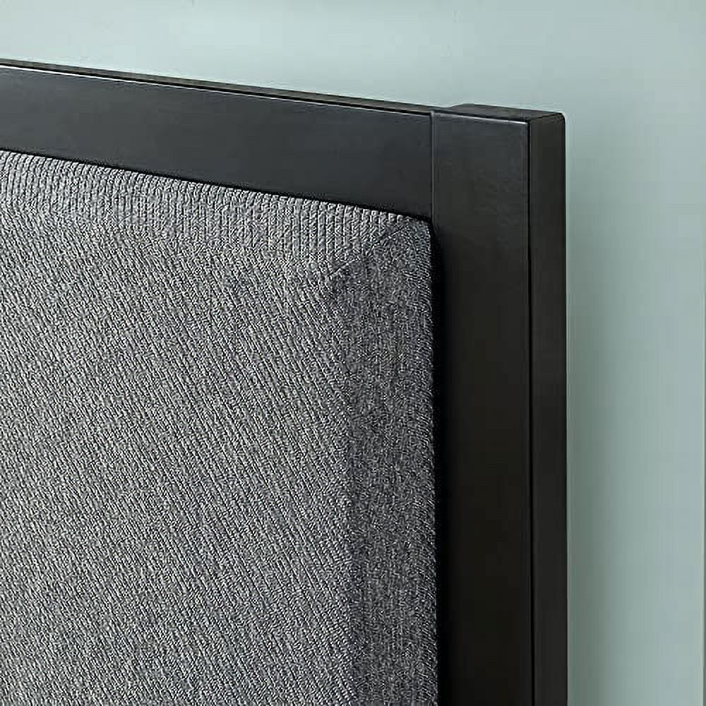 14" Steel Platform Bed Frame with Upholstered Headboard, Twin G30656